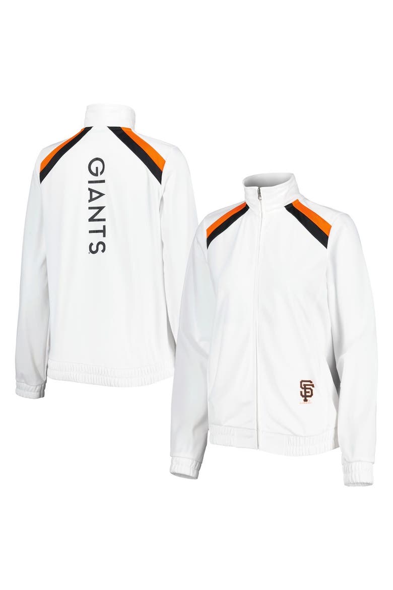 Women's G-III 4Her by Carl Banks White San Francisco Giants Red Flag Full-Zip Track Jacket, Main, color, White