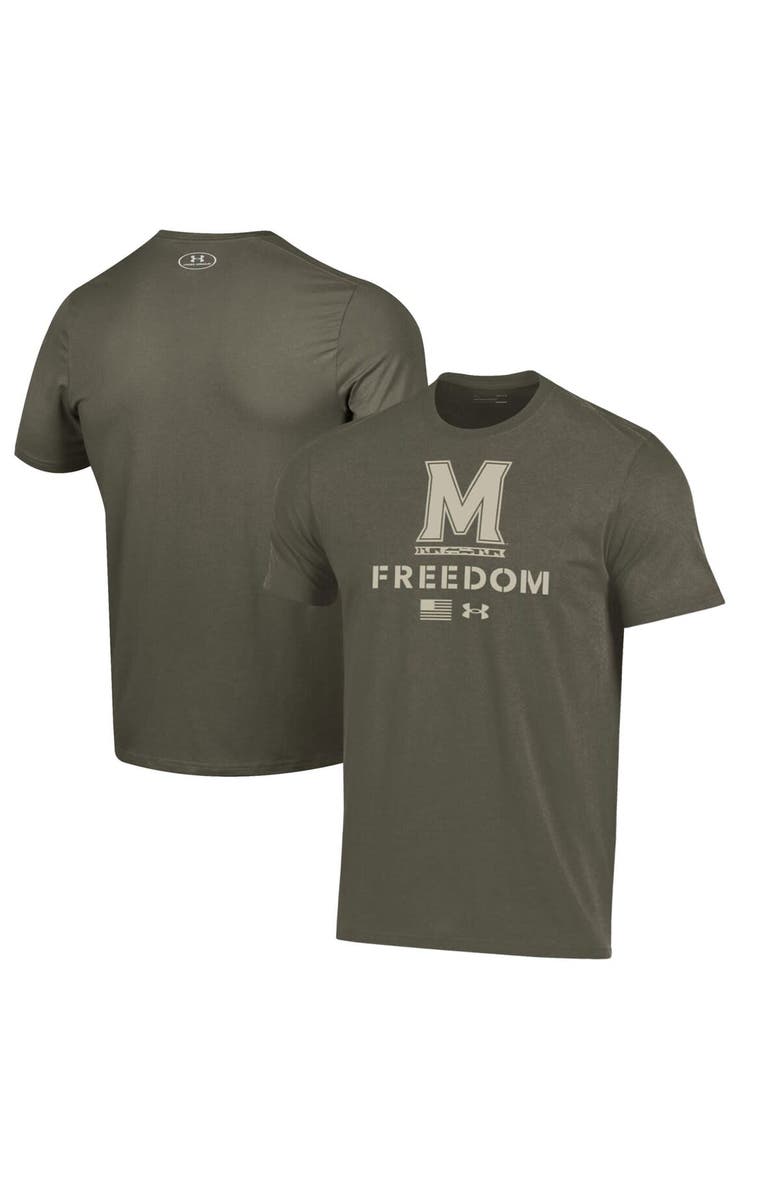 Under Armour Men's Under Armour  Olive Maryland Terrapins Freedom Performance T-Shirt, Main, color, 