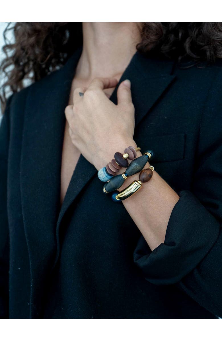 By Lilla Amber Capsule Bracelet Hair Tie, Alternate, color, Multi