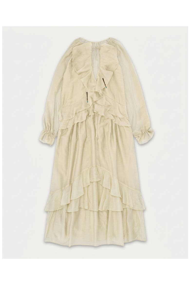 Ange Cotton Silk Caftan Dress, Main, color, Cream