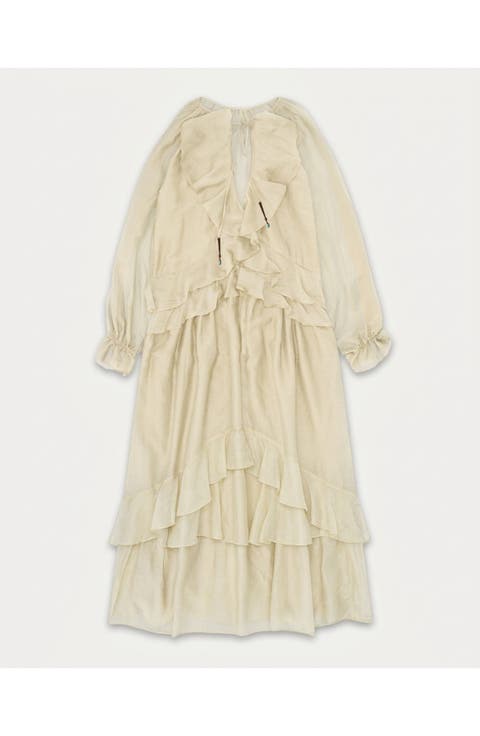 Ange Cotton Silk Caftan Dress