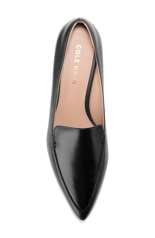 Cole Haan Vivian Pointed Toe Loafer In Black Leather