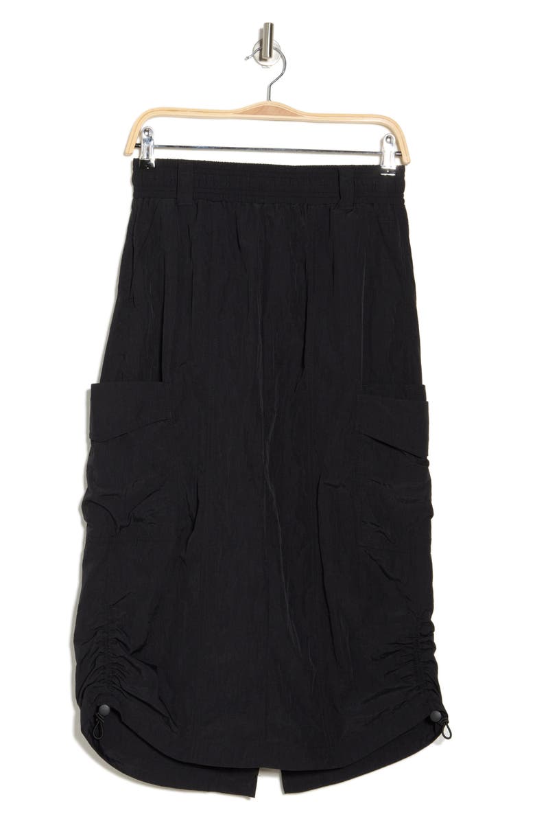 Democracy Tech Side Ruched Skirt, Alternate, color, Black