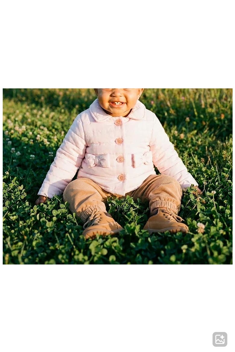 Clara Quilted Jacket with Bows, Alternate, color, LIGHT PINK