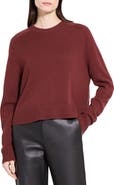 Theory Cashmere Crewneck Crop Sweater
