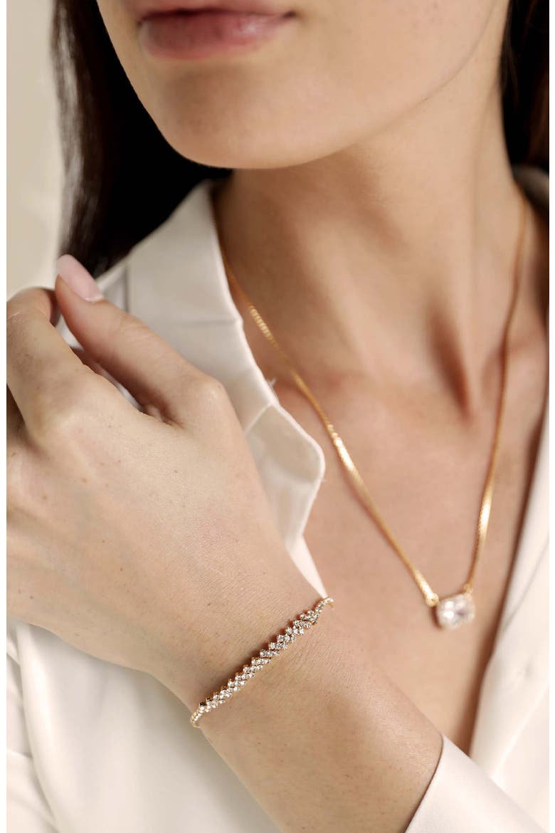 Crystal Slider Bracelet, Alternate, color, GOLD