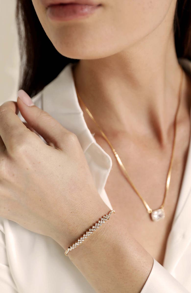 Ettika Crystal Slider Bracelet, Alternate, color, Gold