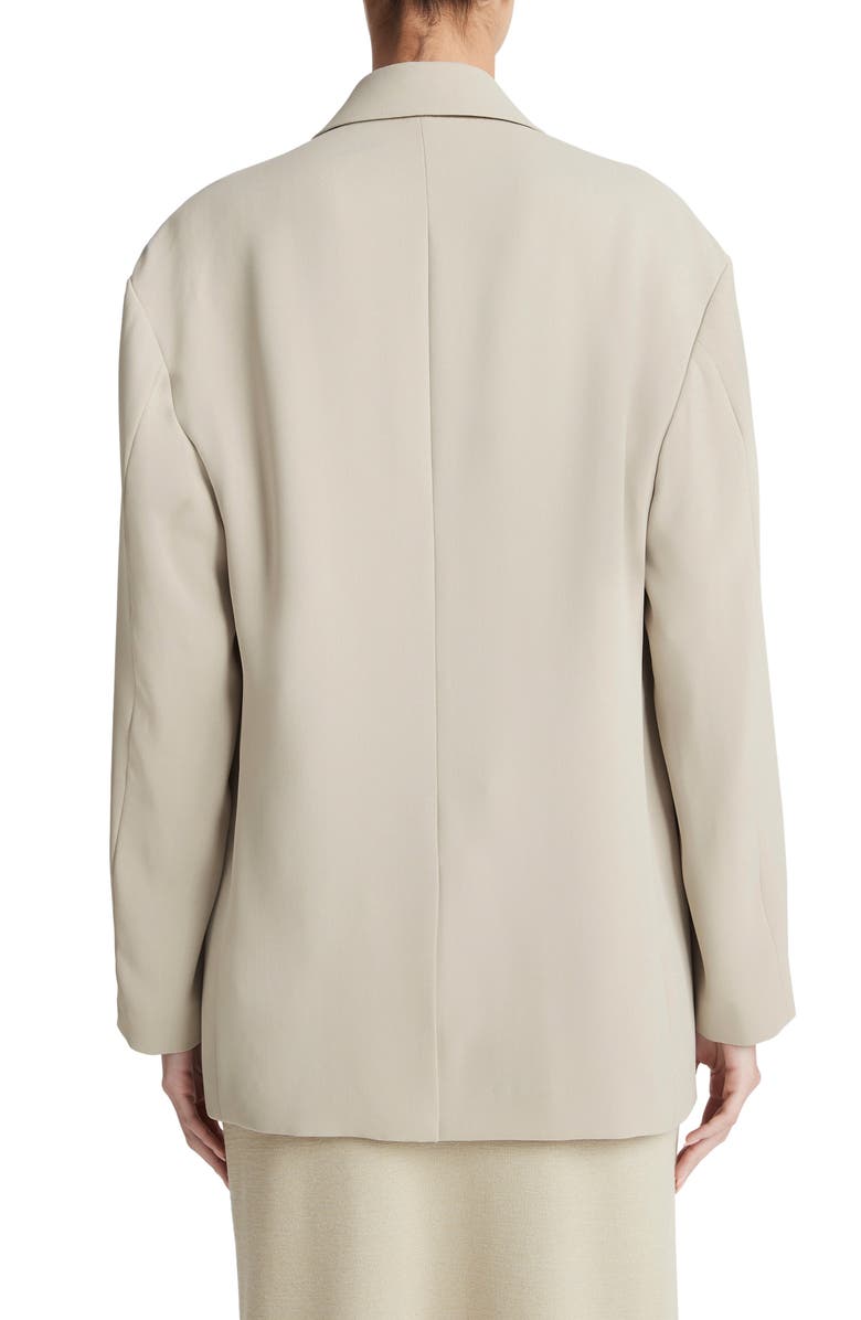 Vince Double Breasted Crepe Blazer, Alternate, color, Sepia