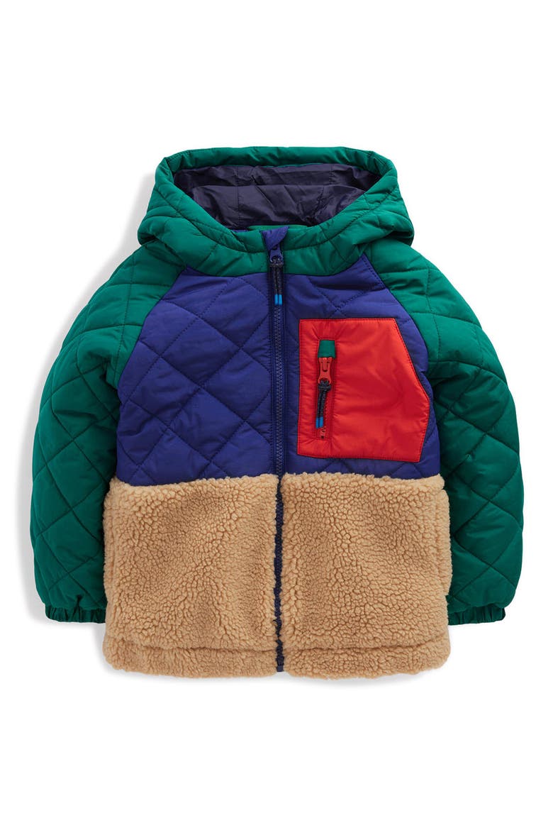 Kids' Quilted Fleece Jacket, Main, color, COLOURBLOCK