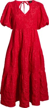 SUGARLIPS Arielle Floral Jacquard Maxi Dress