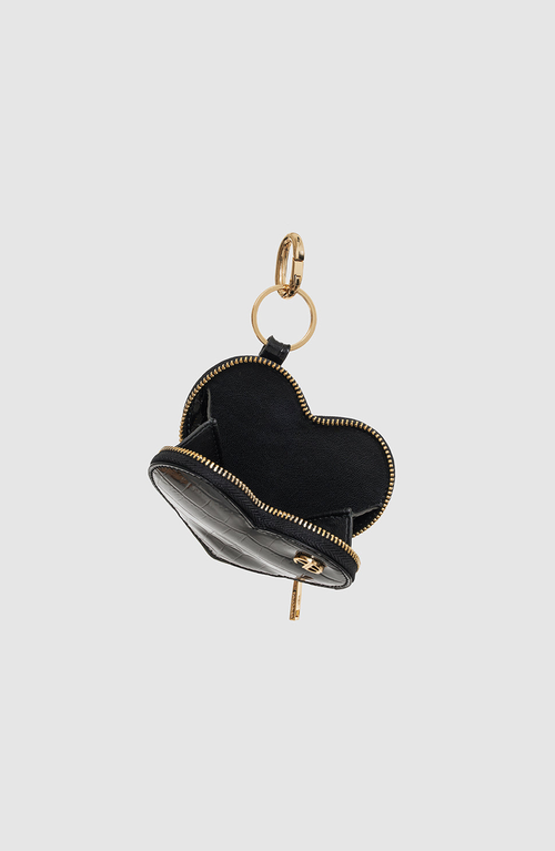 Anine Bing Harriett Coin Purse In Black Embossed In Black