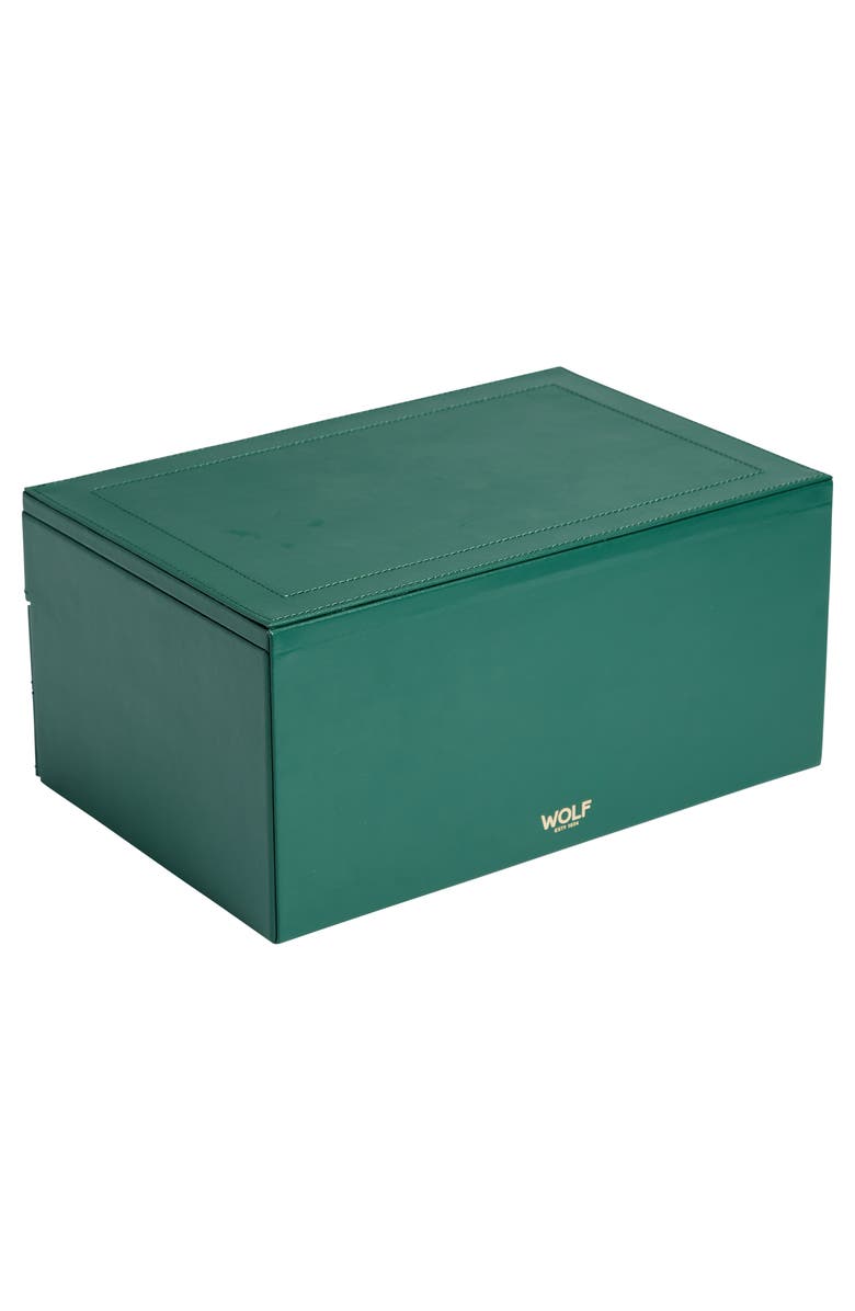 WOLF Sophia Jewelry Box with Drawers, Alternate, color, Forest Green