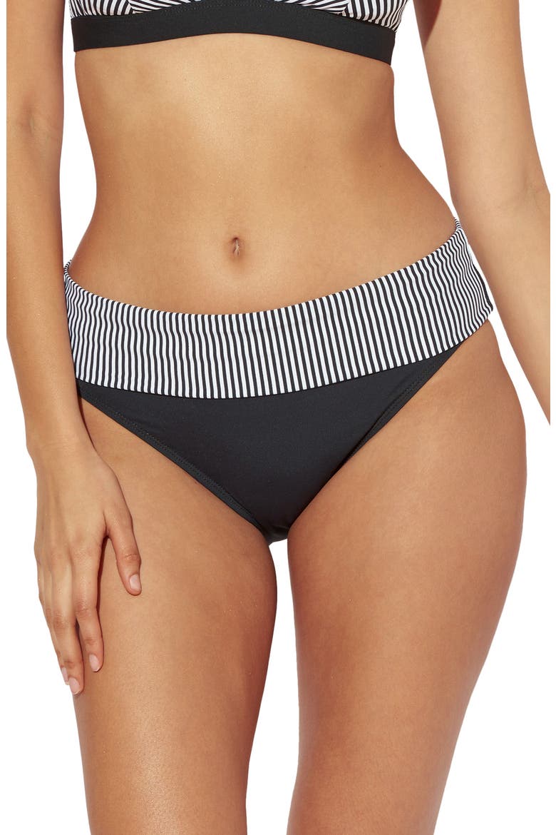 Inside the Lines Bikini Bottoms, Main, color, BLACK STRIPE