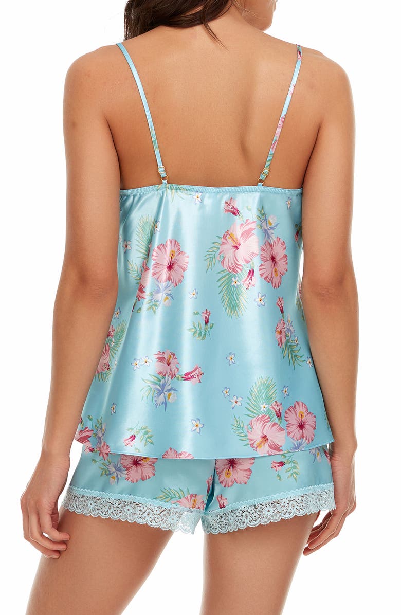 Flora By Flora Nikrooz 4-Piece Satin Cami Short Pajamas, Alternate, color,