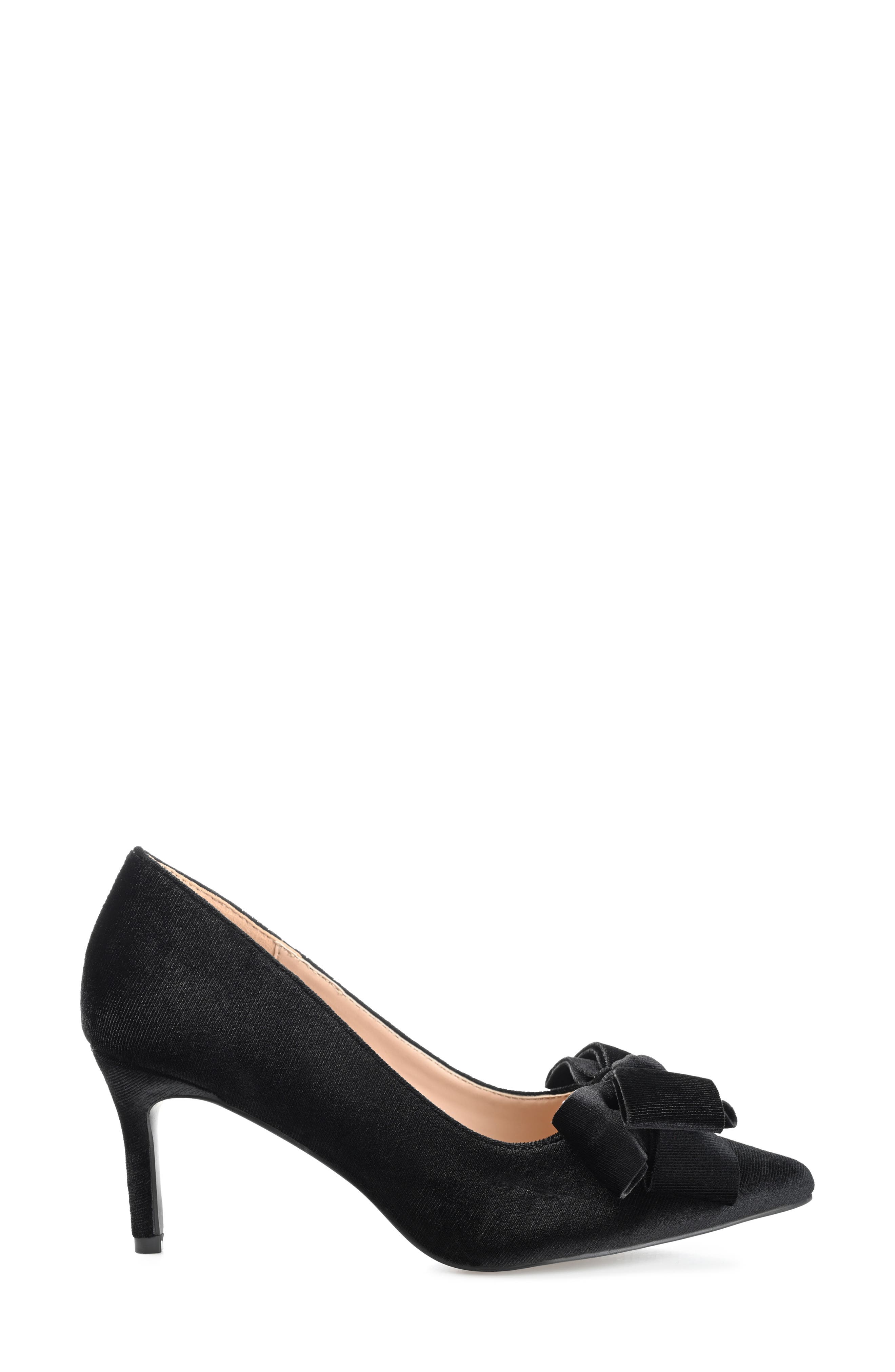 Journee Collection Crystol Pump - Wide Width, Alternate, color, Black