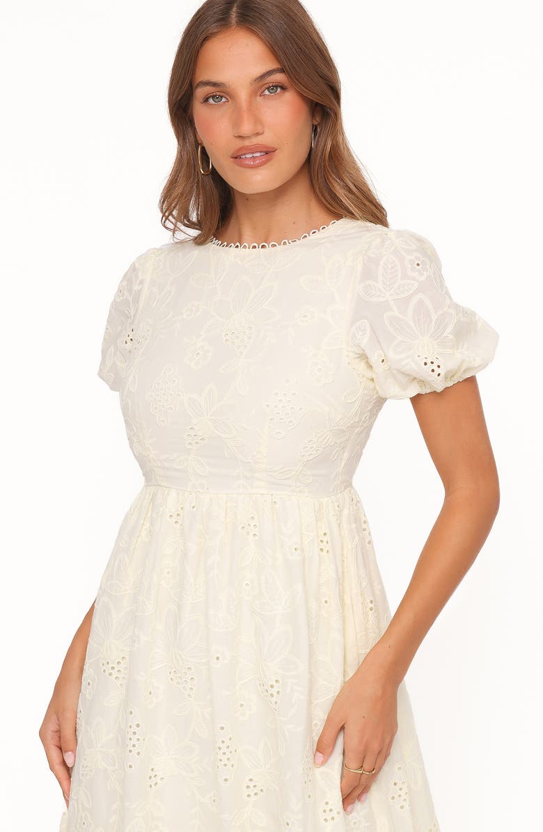 Petal & Pup Janice Cotton Maxi Dress, Alternate, color, Butter Yellow Broderie