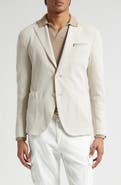 Eleventy Cotton Blend Herringbone Knit Sport Coat