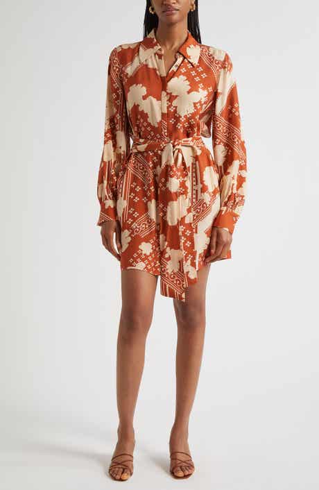 Ramy Brook Ada Mixed Print Long Sleeve Shirtdress