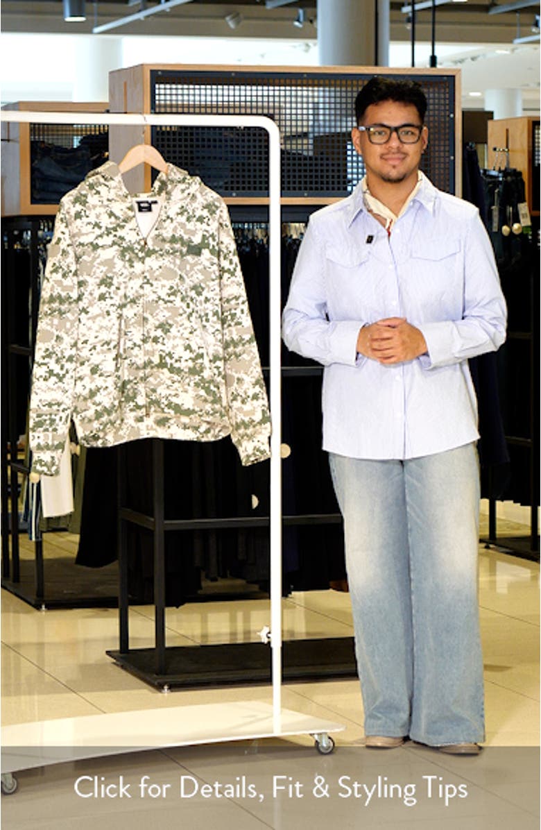 Loose Fit Premium Digi Camo Fleece Zip Hoodie, sales video thumbnail