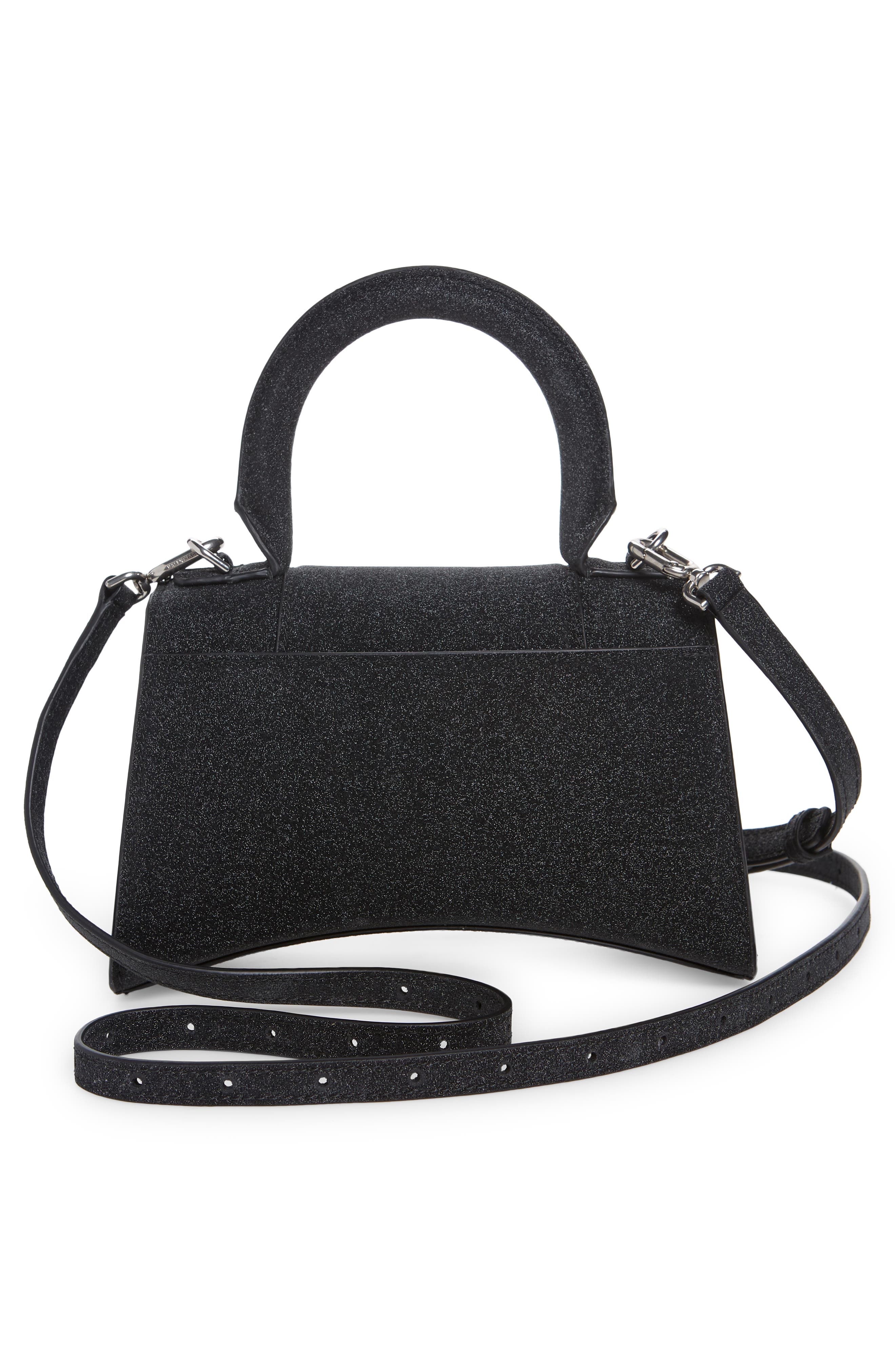 Balenciaga Extra Small Hourglass Sparkle Top Handle Bag, Alternate, color, 