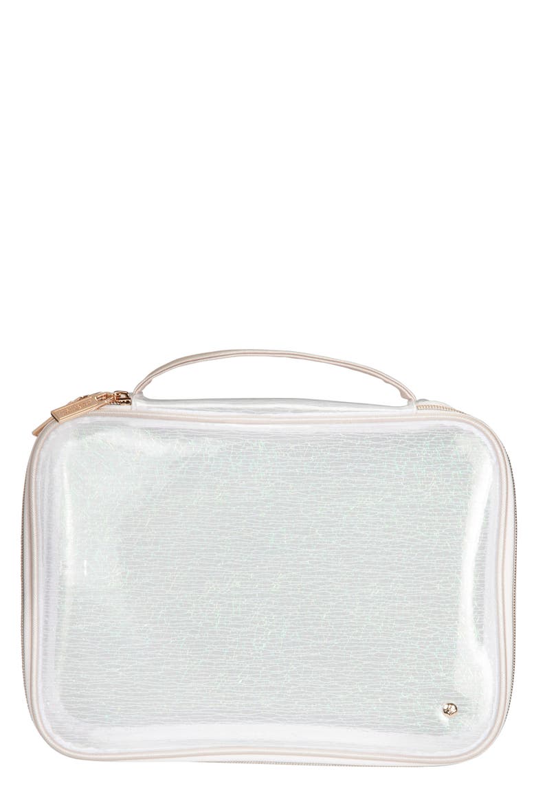 Claire Miami Dragonfly Jumbo Makeup Case, Main, color, NO COLOR