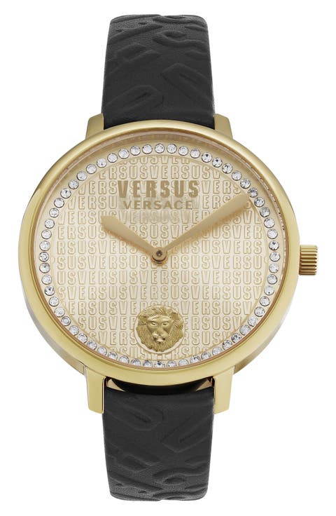 La Villette Leather Strap Watch, 36mm