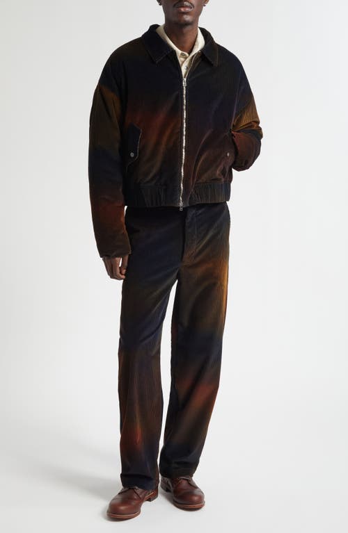 The Elder Statesman Ombre Quilted Corduroy Jacket In Blue
