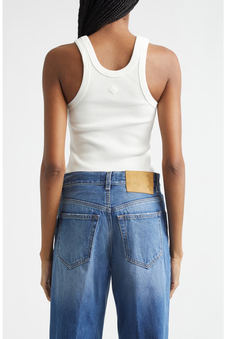 Gem Rib Cotton Tank, Alternate, color, OFF WHITE
