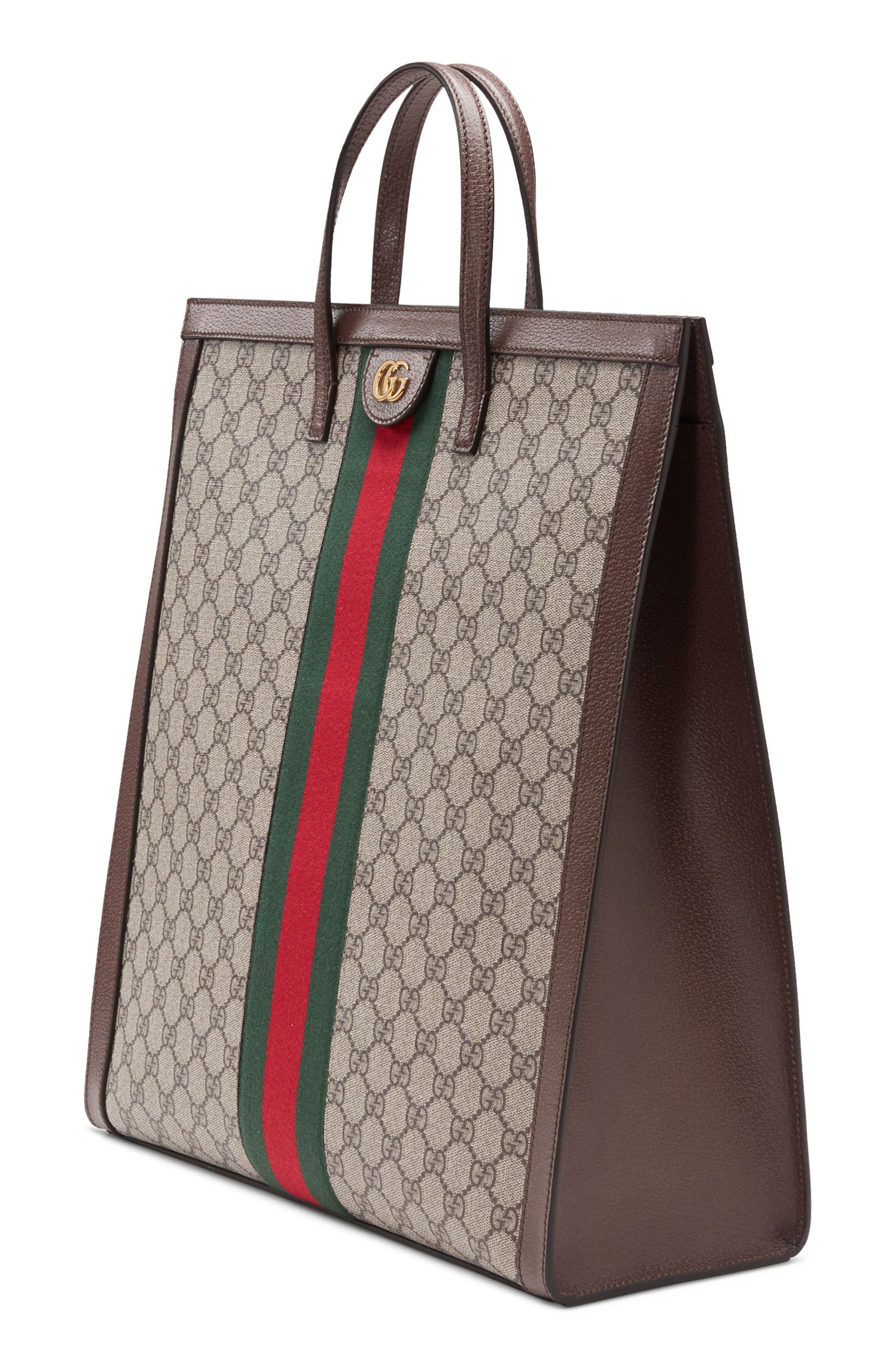 Gucci Ophidia GG Supreme Canvas Tote, Alternate, color, 