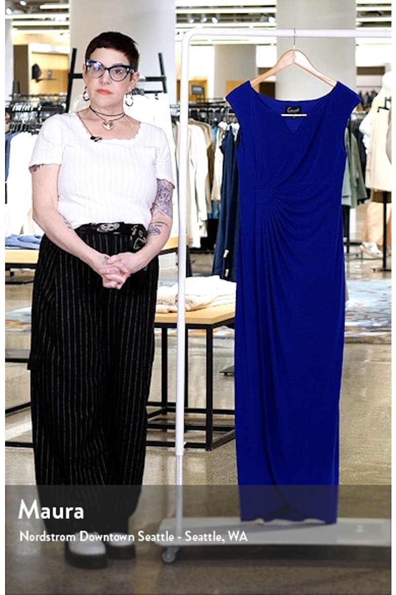 Crystal Notch Side Ruched Gown video