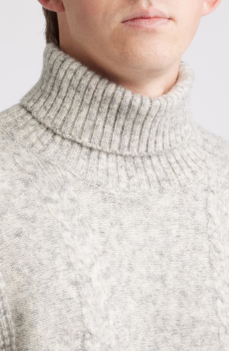 Schott NYC Tri-Blend Turtleneck Sweater, Alternate, color, Cloud Grey