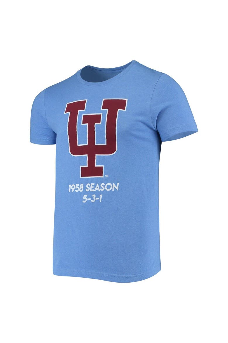 Men's Homefield Heathered Light Blue Indiana Hoosiers Vintage 1958 IU Uniform T-Shirt, Alternate, color, Light Blue