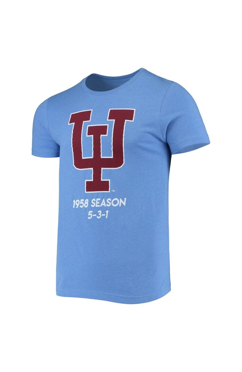HOMEFIELD Men's Homefield Heathered Light Blue Indiana Hoosiers Vintage 1958 IU Uniform T-Shirt, Alternate, color, Light Blue