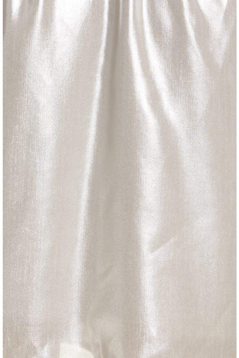 Eloise Metallic Long Sleeve Minidress, Alternate, color, SILVER