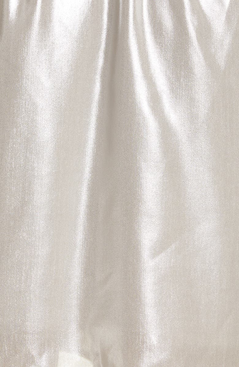 rag & bone Eloise Metallic Long Sleeve Minidress, Alternate, color, Silver