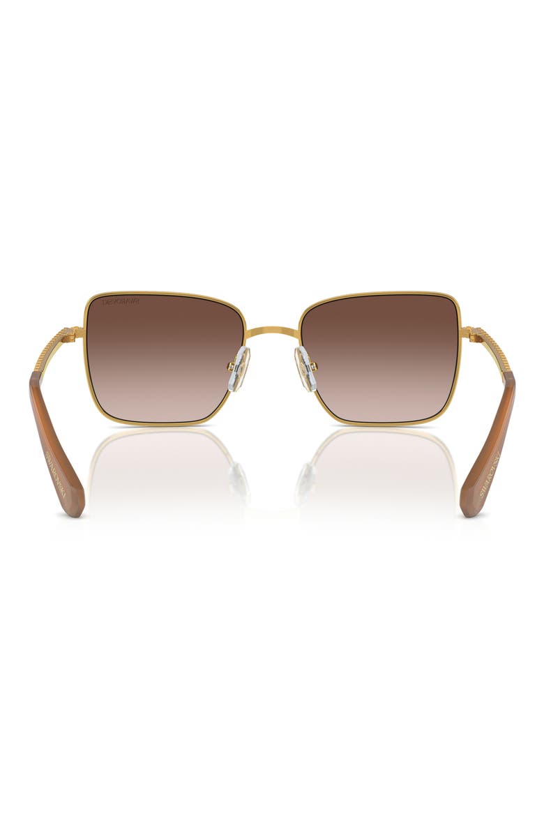 56mm Matric Crystal Square Sunglasses, Alternate, color, GOLD/ PURPLE