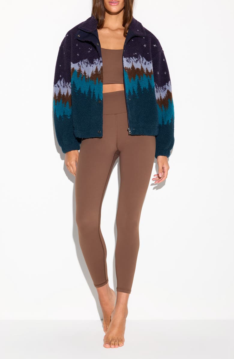 Spiritual Gangster Dusk Amari Faux Shearling Jacket, Alternate, color, Dusk