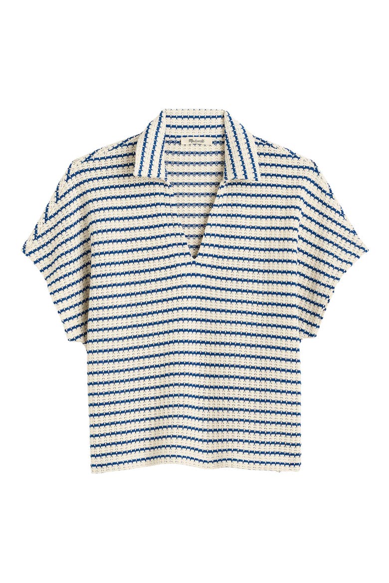 Textured Knit Johnny Collar Shirt, Alternate, color, TUCK STITCH STRIPE
