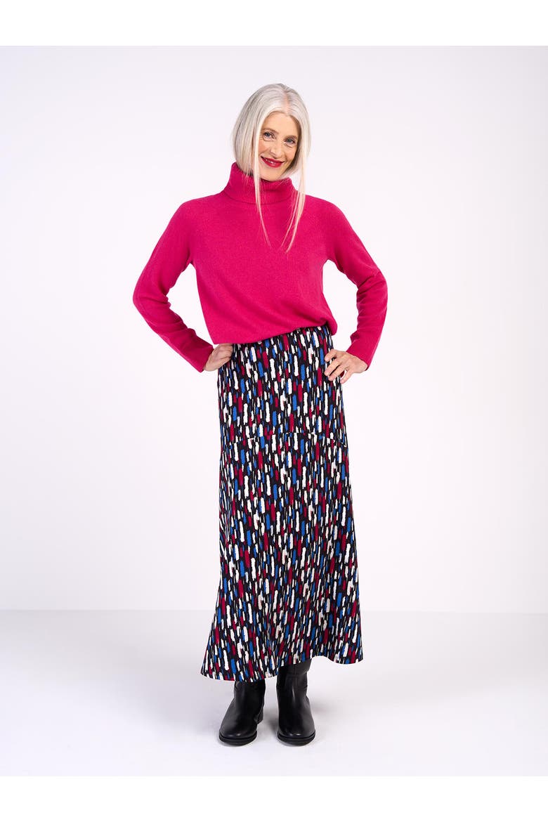 High Waisted Printed Maxi Skirt, Main, color, Winter Dash
