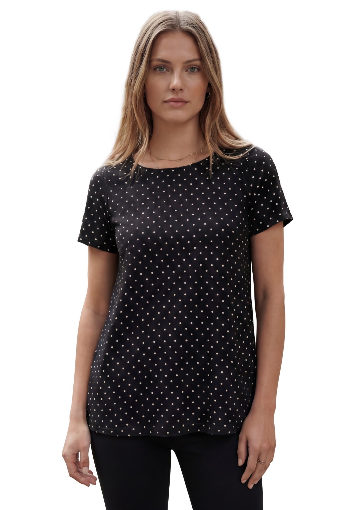 Stretch Cotton Trapeze Tee - image 5