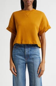 Ulla Johnson Cove Short Sleeve Cotton Sweatshirt
