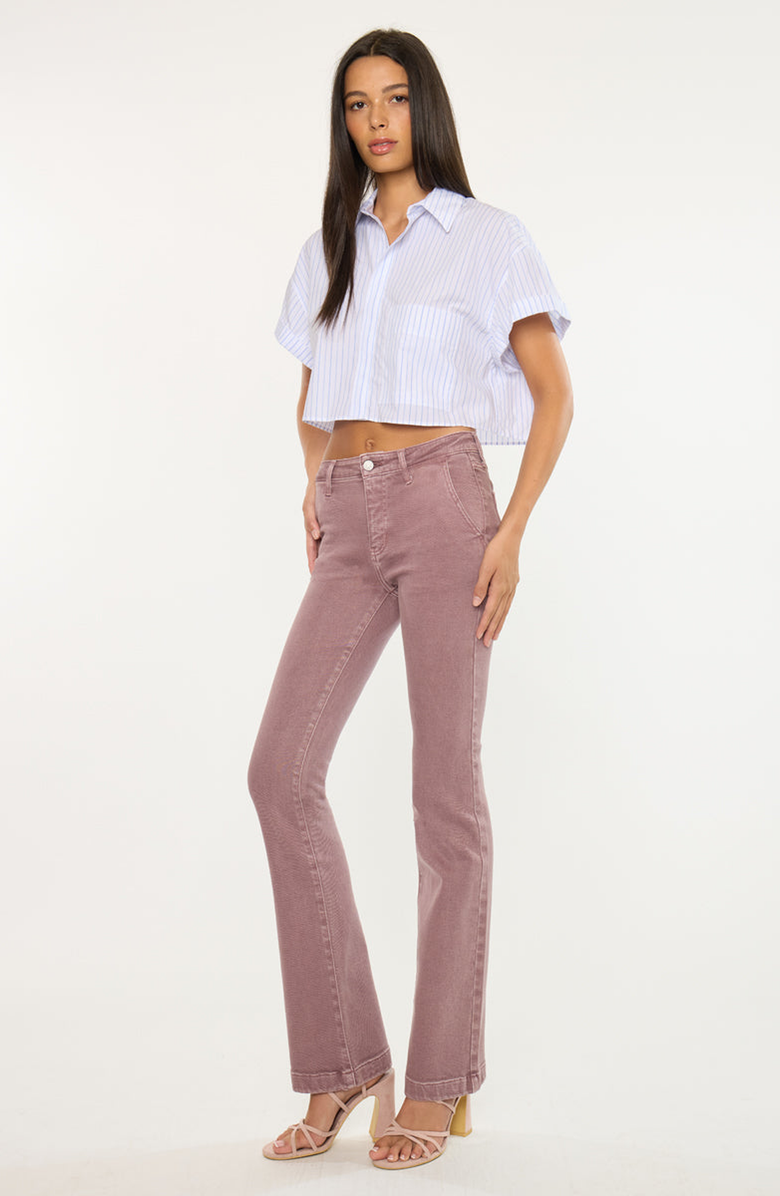 KanCan Max Mid Rise Trouser Bootcut Jeans, Alternate, color, Mauve