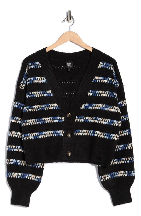 Whipstitch V-Neck Button-Up Cardigan