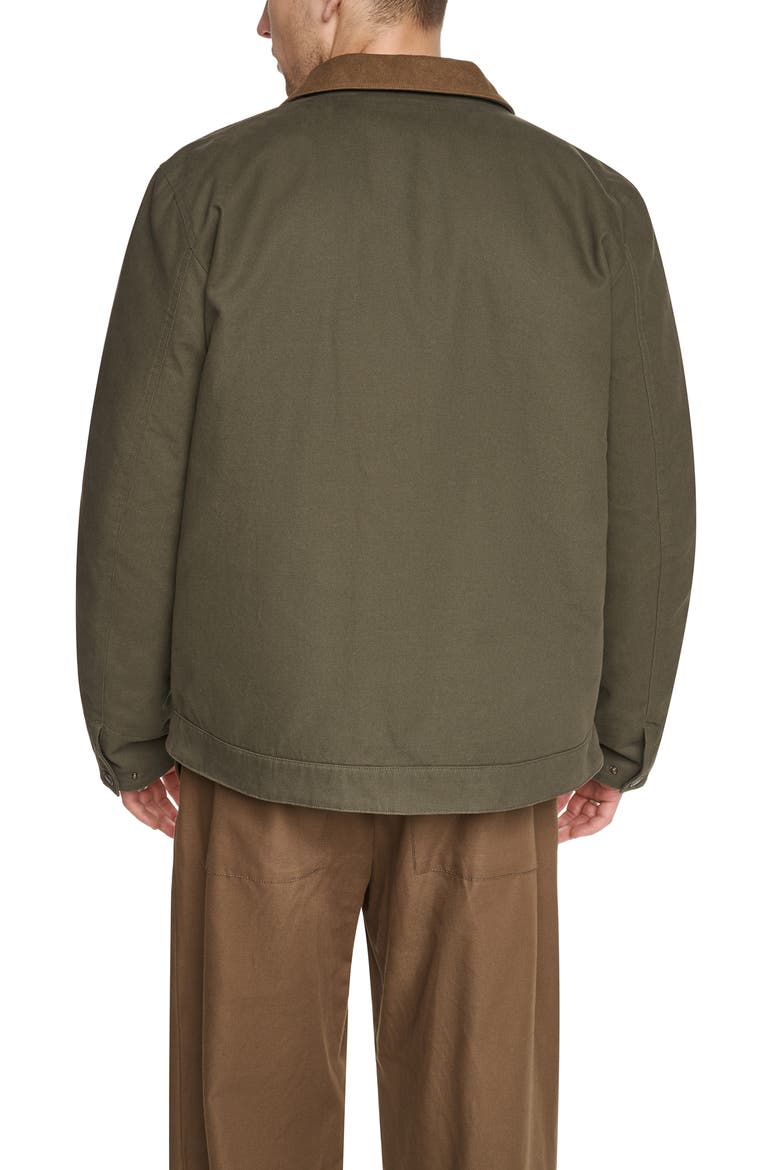 Cotton Canvas Zip Jacket, Alternate, color, OLIVE