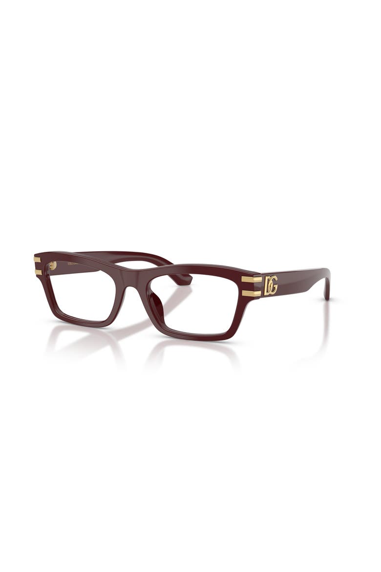 52mm Rectangle optical glasses, Main, color, Red