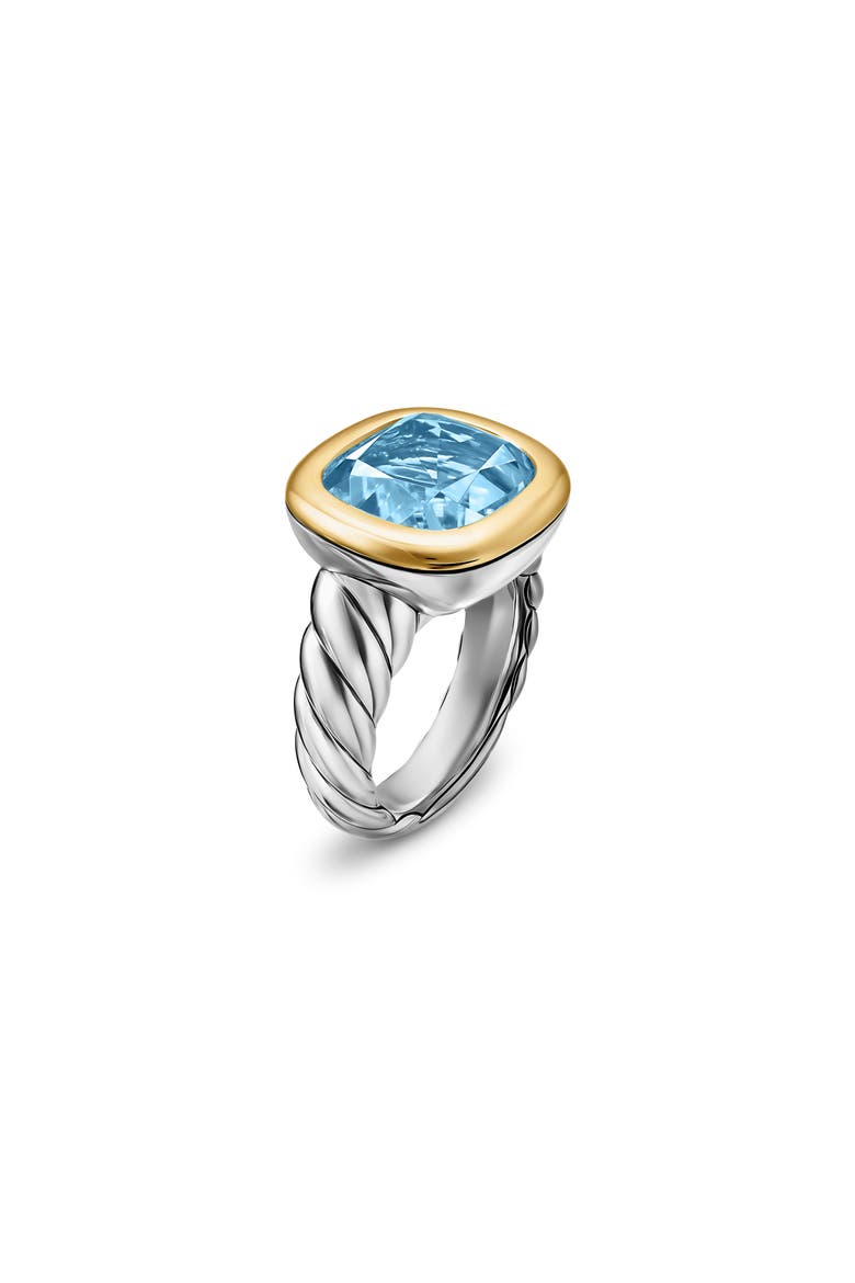 Mercer 14k Gold & Sterling Silver Champagne Citrine Ring, Alternate, color, SILVER BLUE TOPAZ
