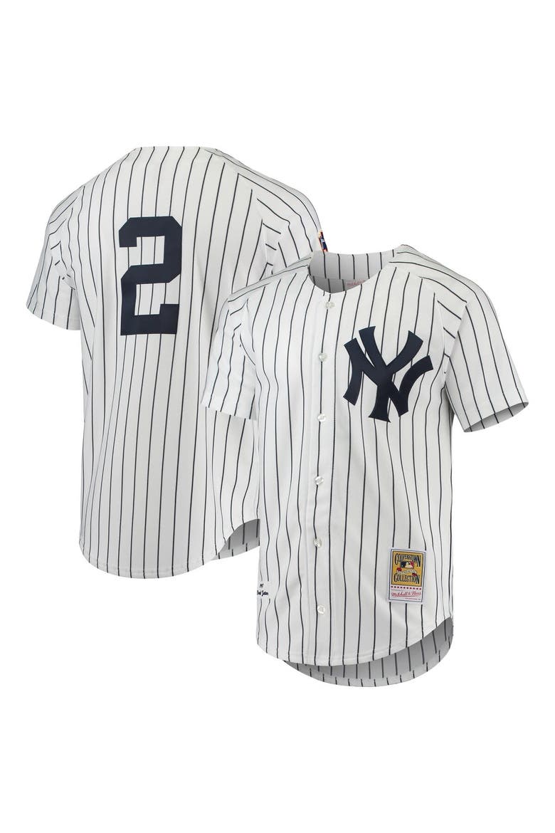 Men's Mitchell & Ness Derek Jeter White New York Yankees 1997 Cooperstown Collection Authentic Jersey, Alternate, color, White