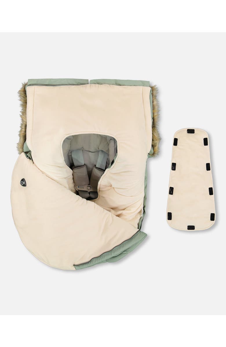 Deux par Deux Boy Bunting Bag Designed for Car Seat and Stroller, Alternate, color, Sage Green