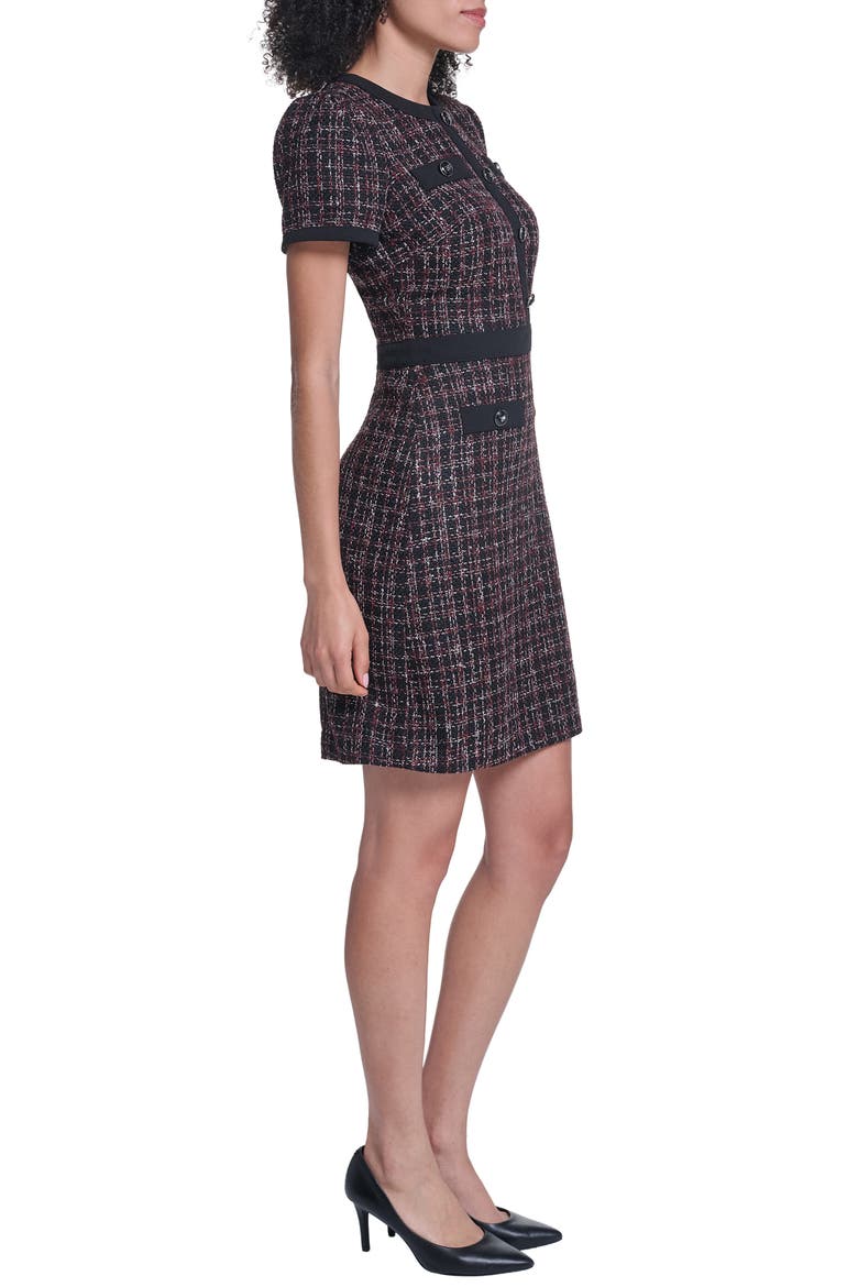 Tweed Sheath Dress, Alternate, color, BLACK MULTI/ BLACK