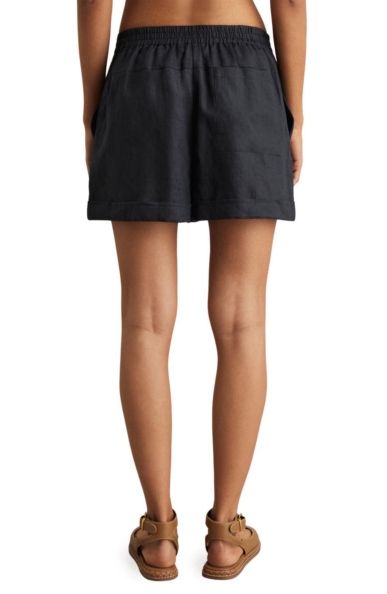Reiss Cara Linen Drawstring Shorts, Alternate, color, 